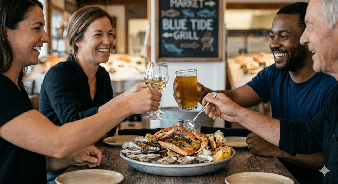 customers toasting