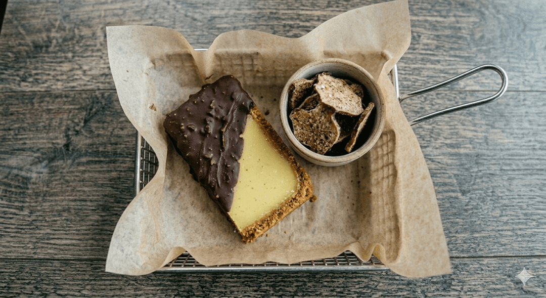 key lime pie with biscuits